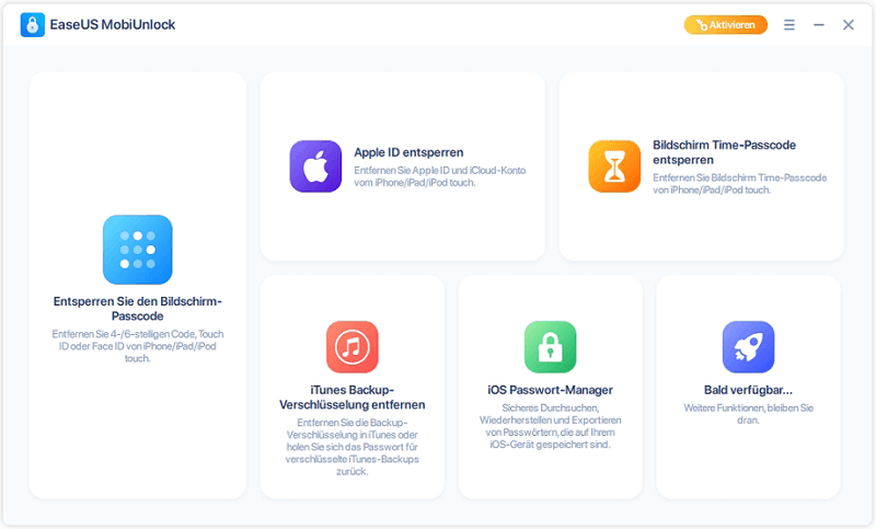 EaseUS MobiUnlock iphone knacken ohne code