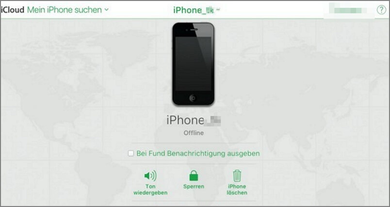 iPhone Software Update aufgehängt iPhone aus iCloud löschen