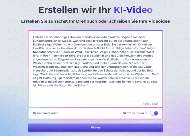  Text zu Video kostenlos mit renderforest
