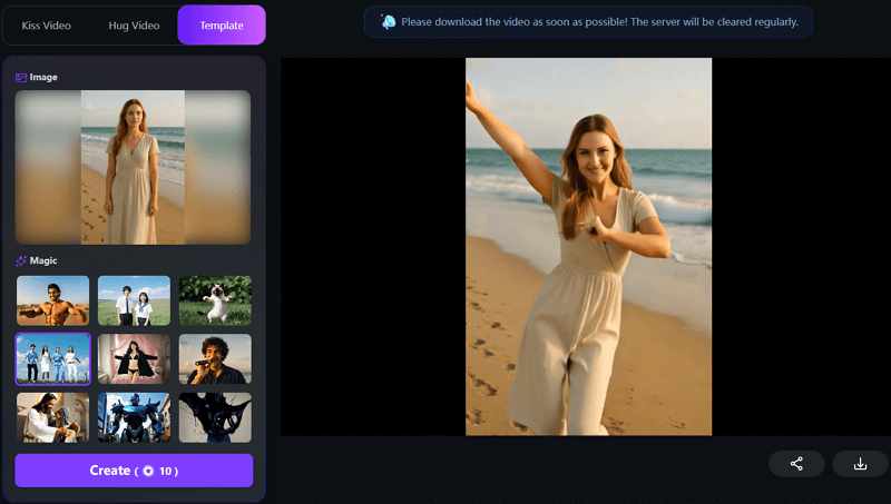 KI Tanz mit DreamVid erstellt