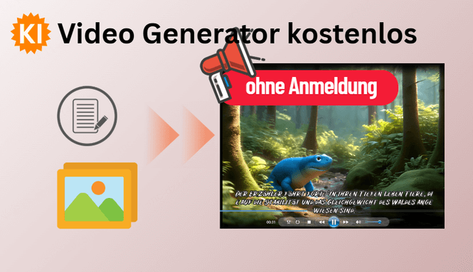 KI-Video-Generator kostenlos ohne Anmeldung