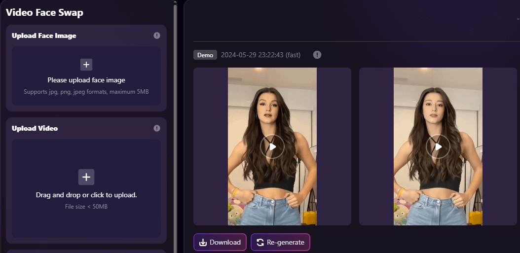GoEnhance AI Faceswap für Video