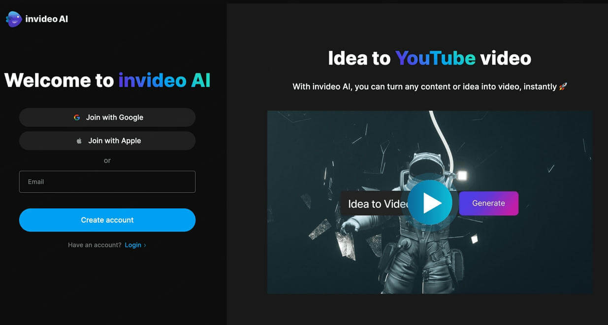 Invideo AI Video Generator kostenlos