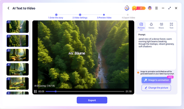 KI Text zu Video kostenlos mit iMyFone Novi AI