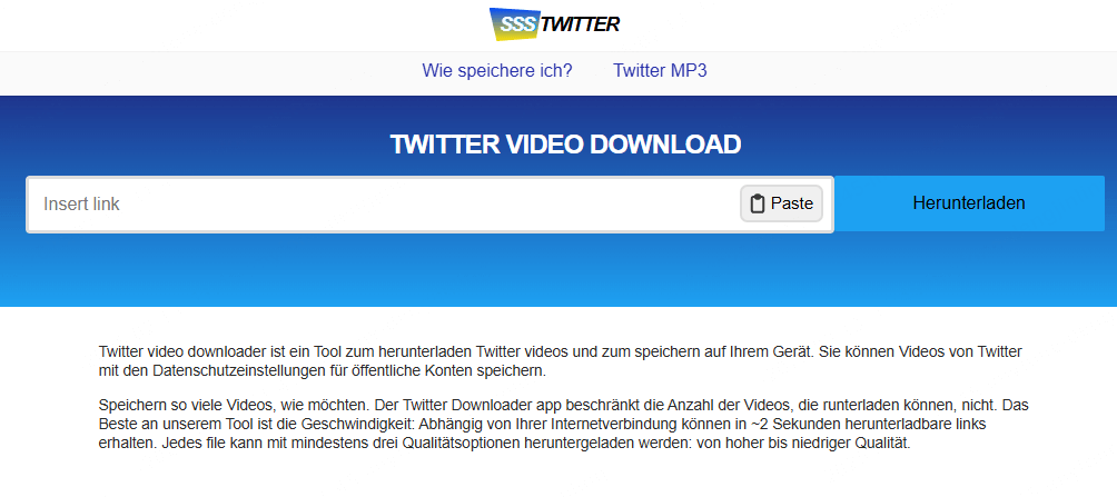 SSS Twitter Video Download online