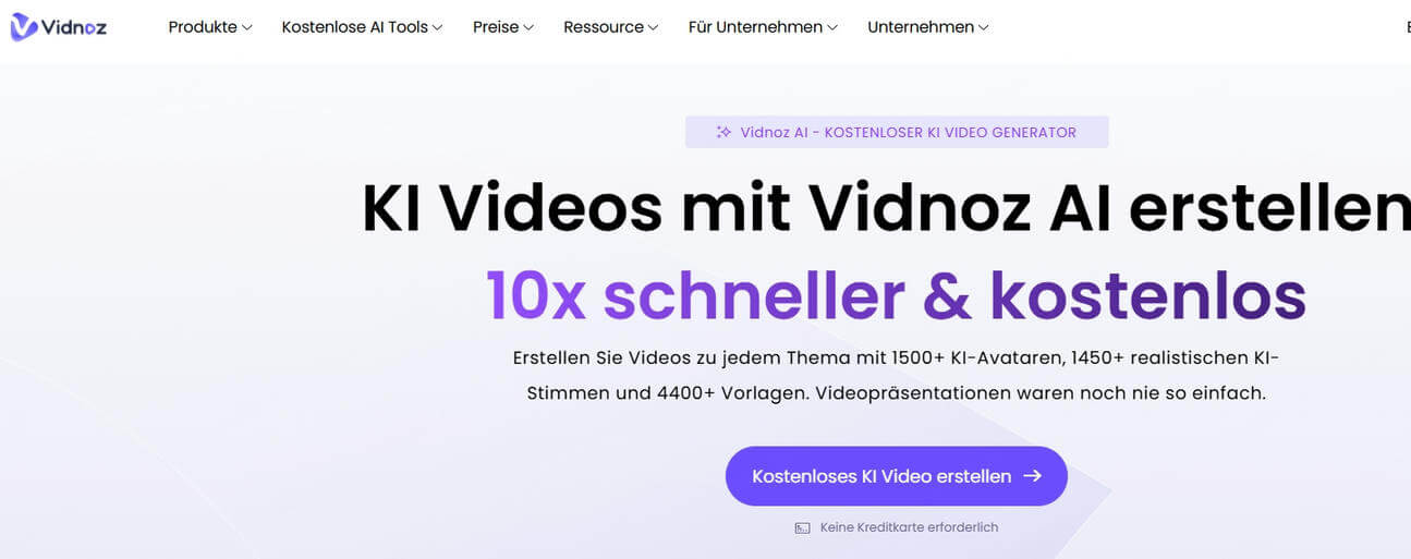 Vidnoz KI Videogenerator kostenlos