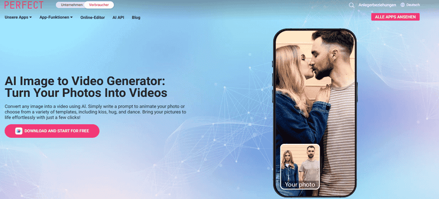 YouCam AI Kiss Movie Generator