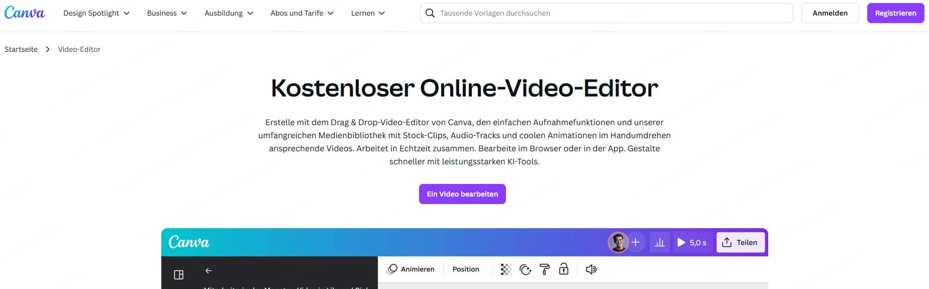 Canva - Seiten für Weihnachtsmann personalisiertes Videos zur Segnung kostenlos