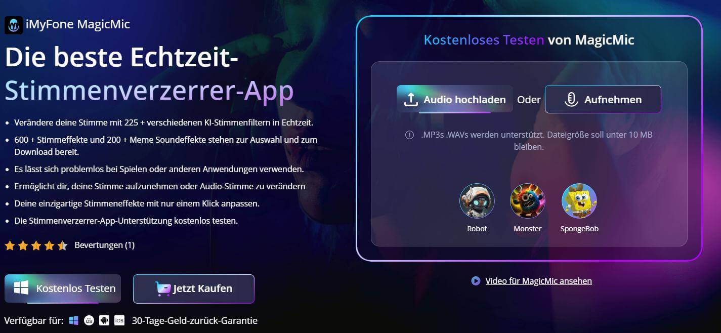 MagicMic-Echtzeit-Stimmenverzerrer-App