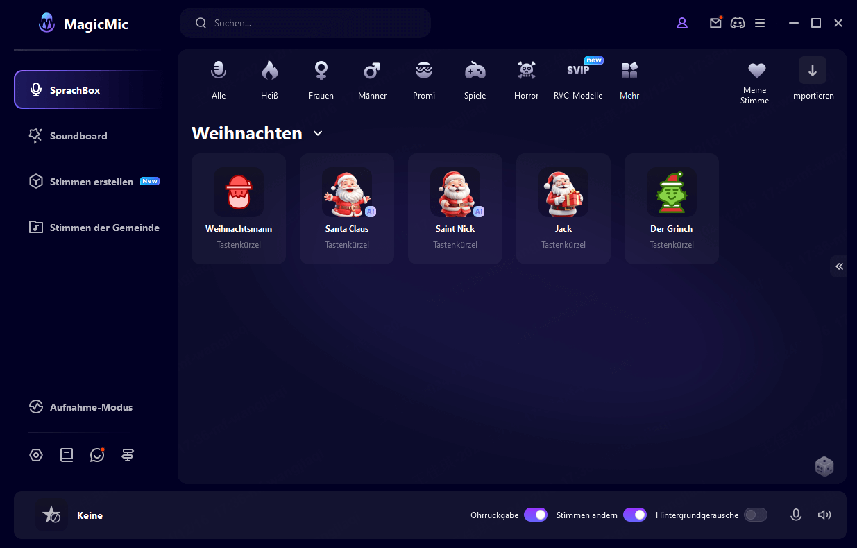 MagicMic - Der beste Grinch Stimme Generator für Weihnachten