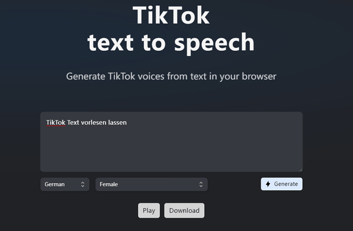 TikTok Text to Speech online nutzen, um TikTok Texte vorlesen lassen