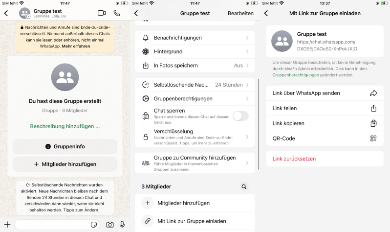 gruppenlink whatsapp erstellen