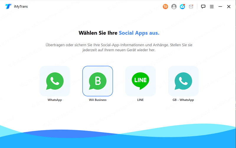 WhatsApp Business bei iMyTrans auswählen