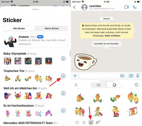 Whatsapp neue Stickern hinzufügen