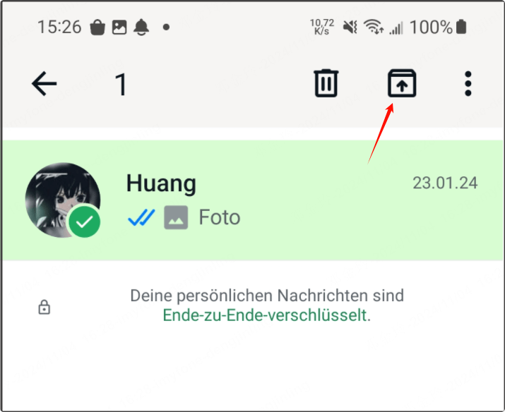 whatsapp archivieren rückgängig android