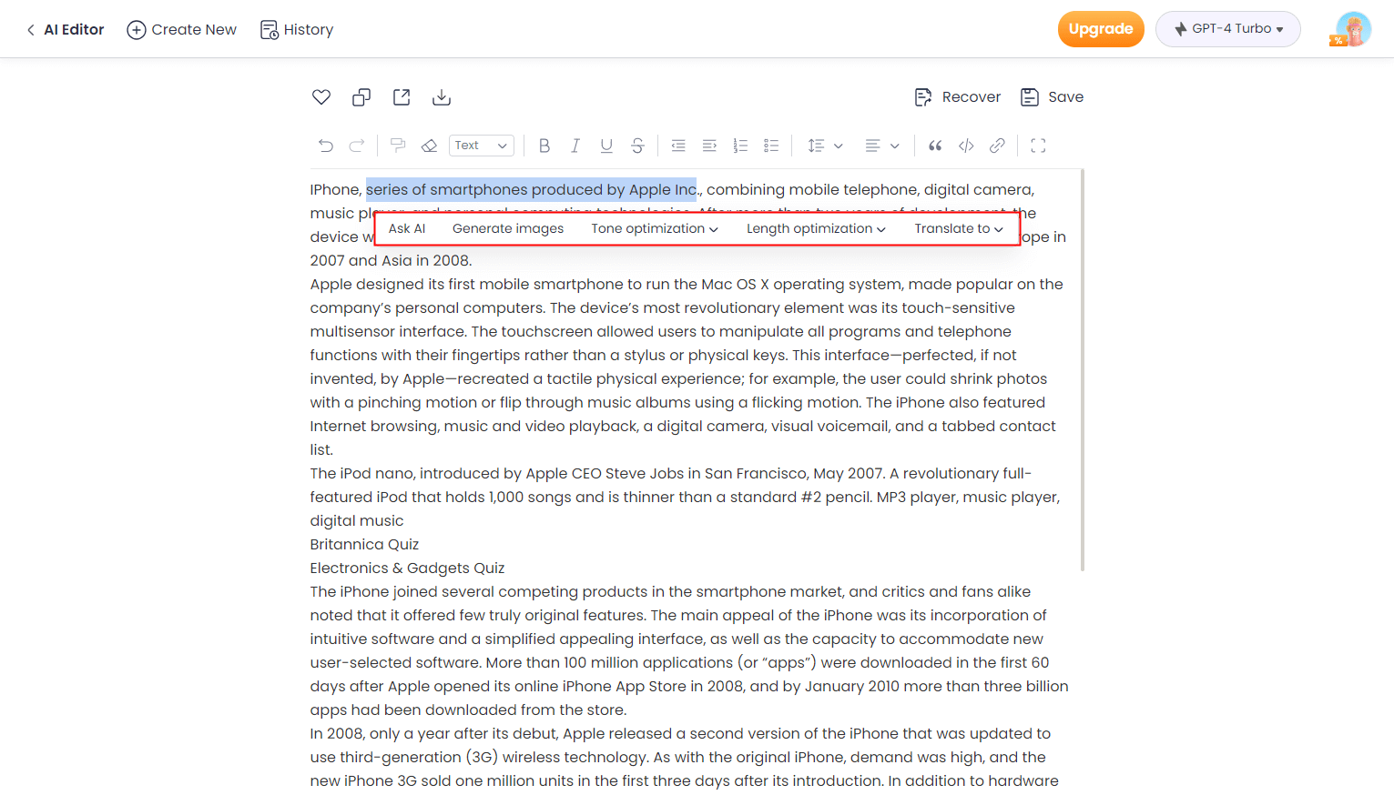 Texte makeiren und individuell anpassen
