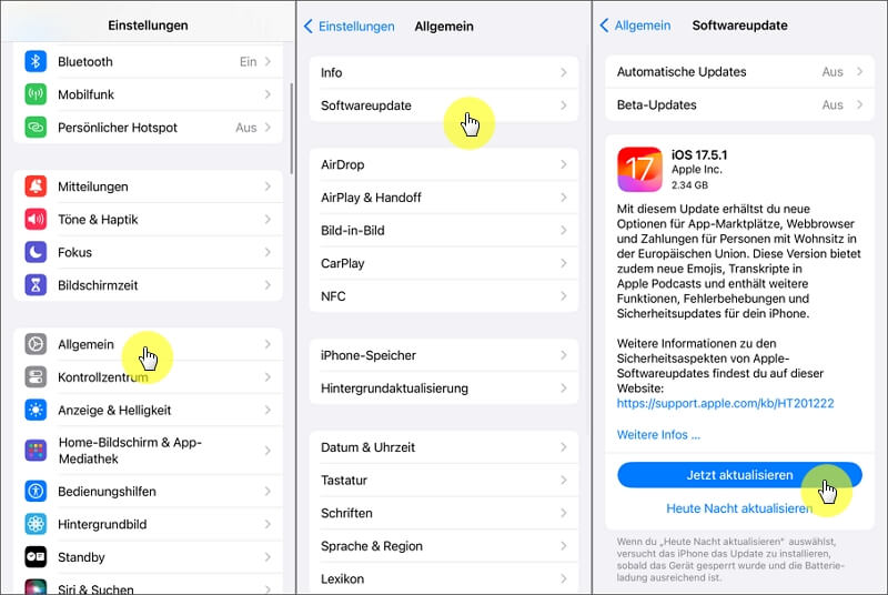 App Limits iPhone funktioniert nicht - ios aktualisieren