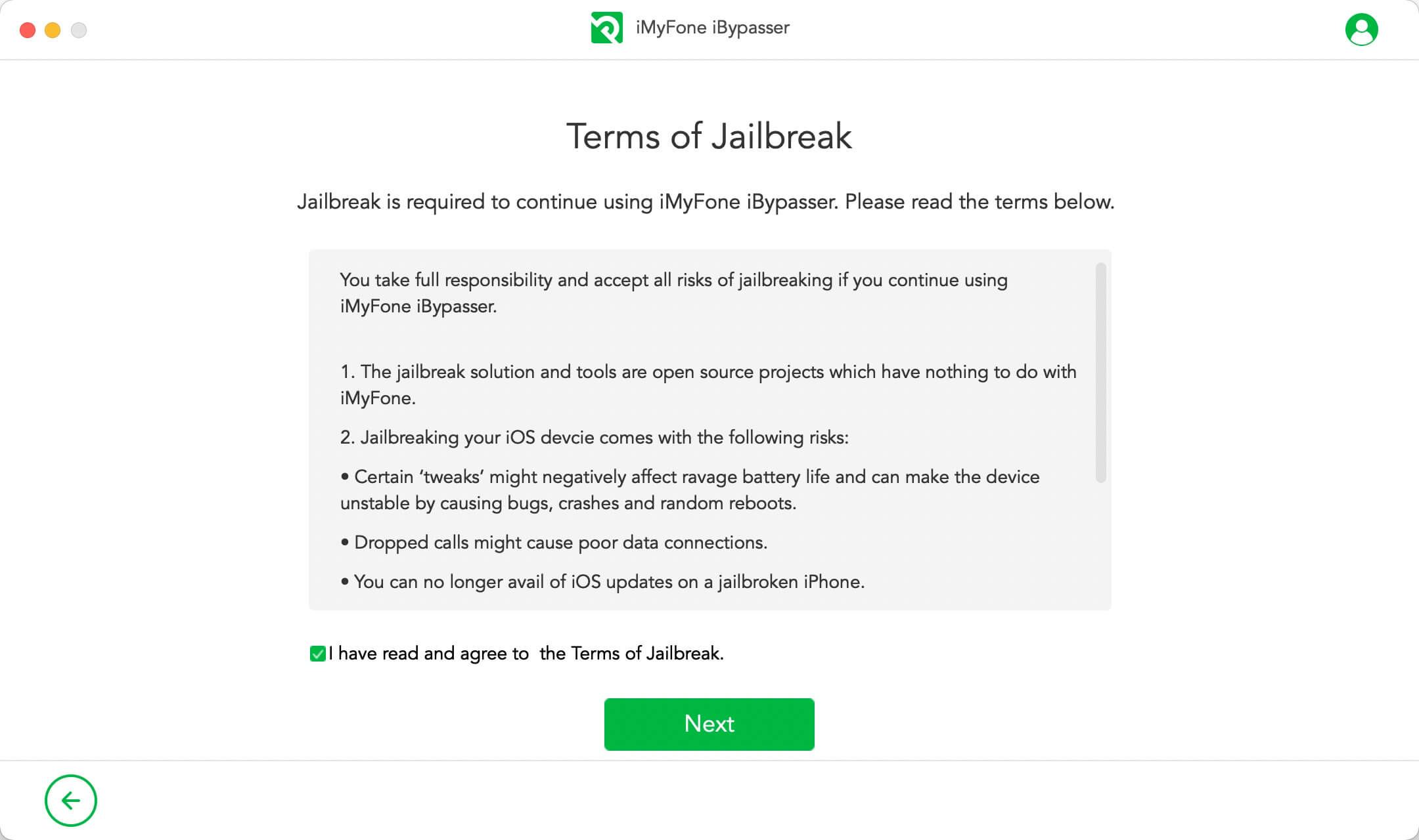 Jailbreak betingelser