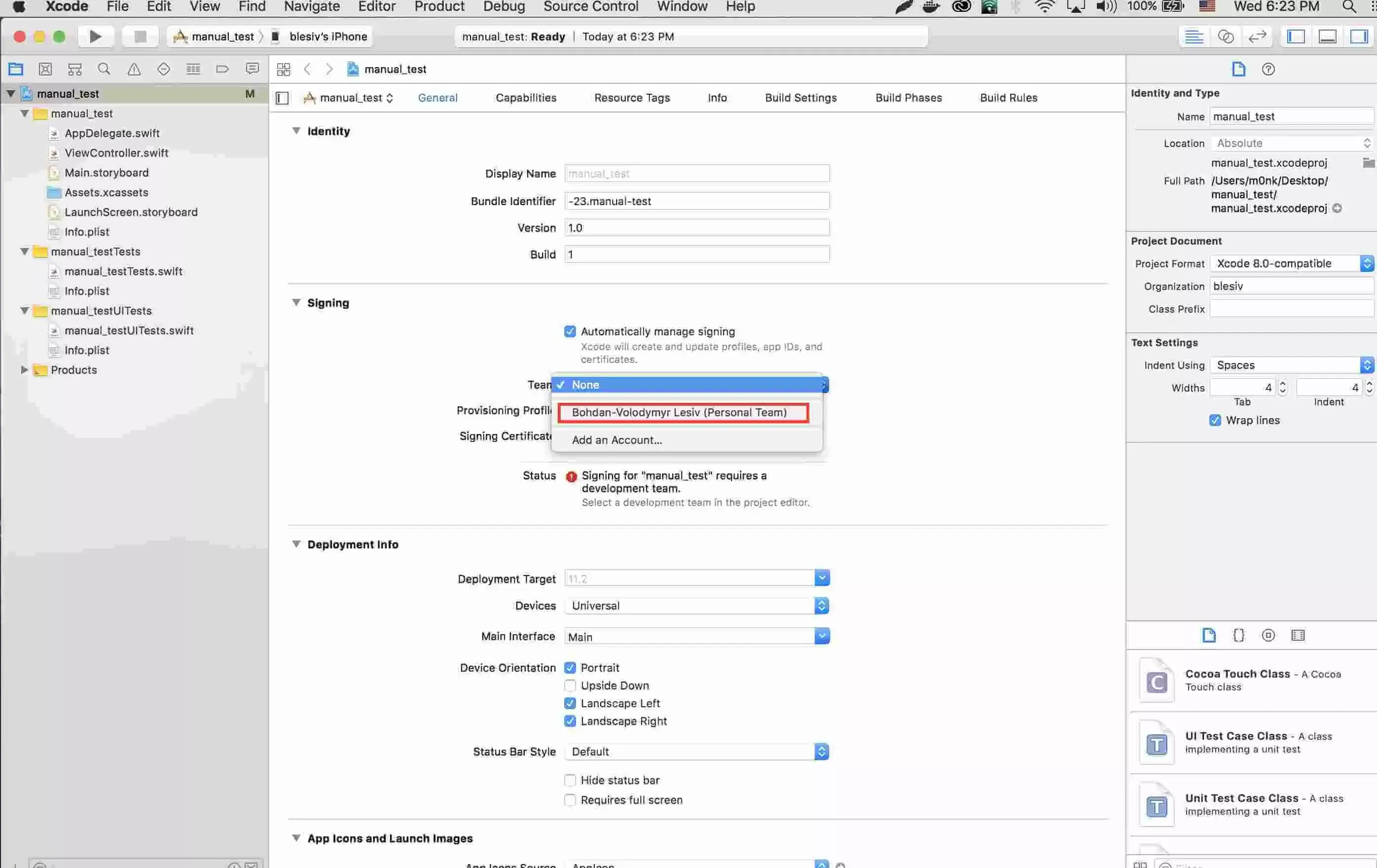 xcode starte processen