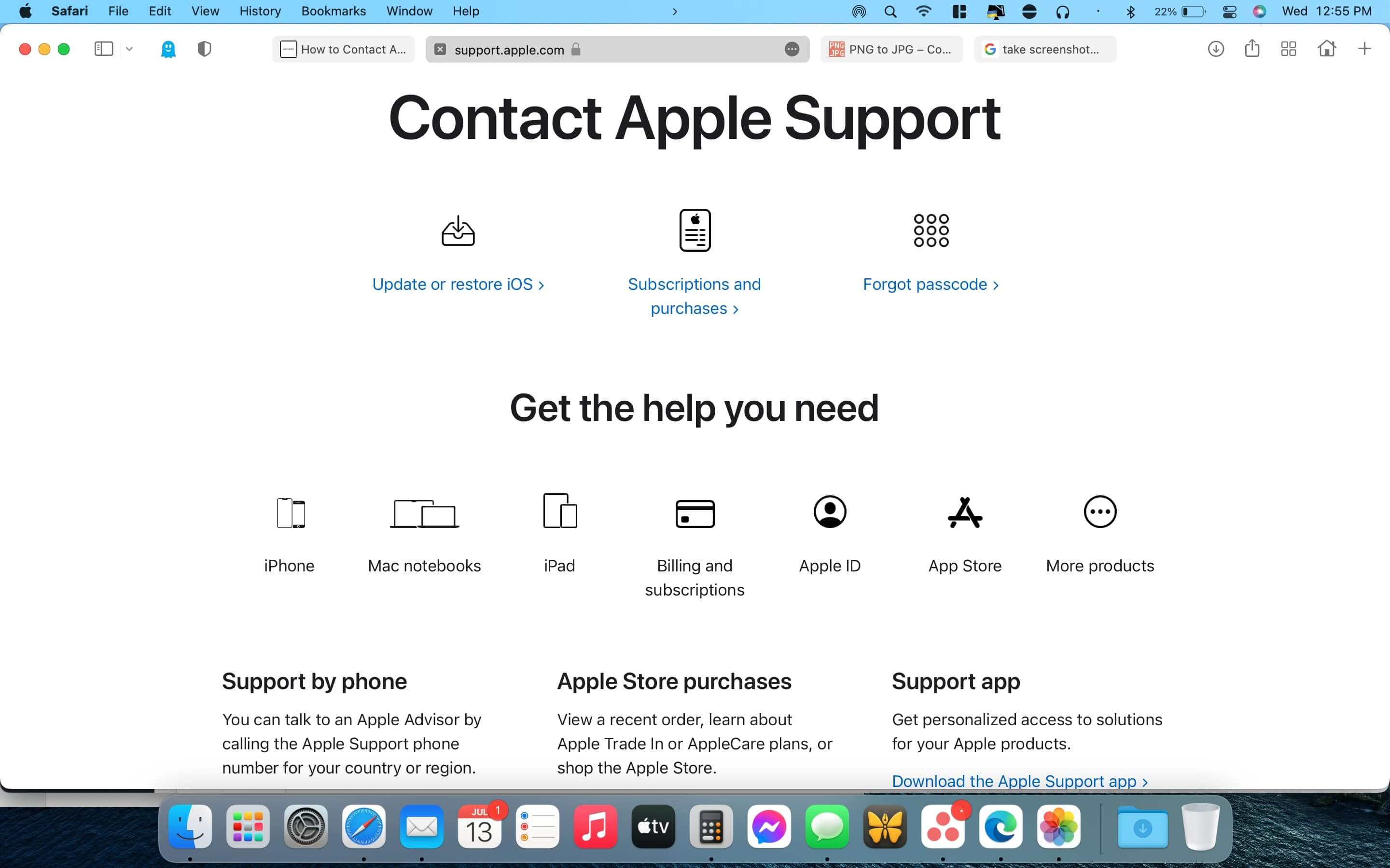 Kontakt Apple Support for at gendanne iCloud-konto uden telefonnummer