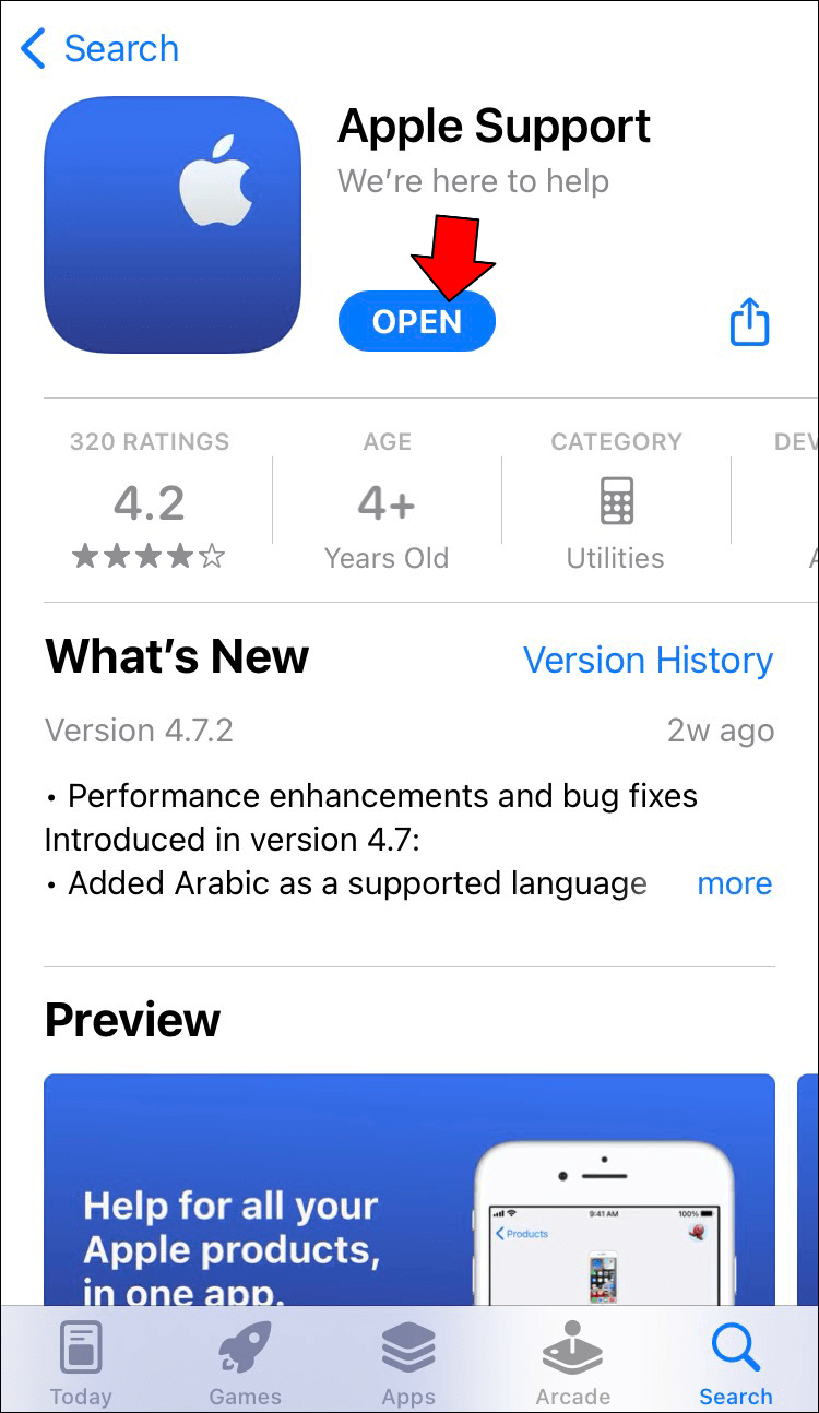 Download Apple Support på iPhone