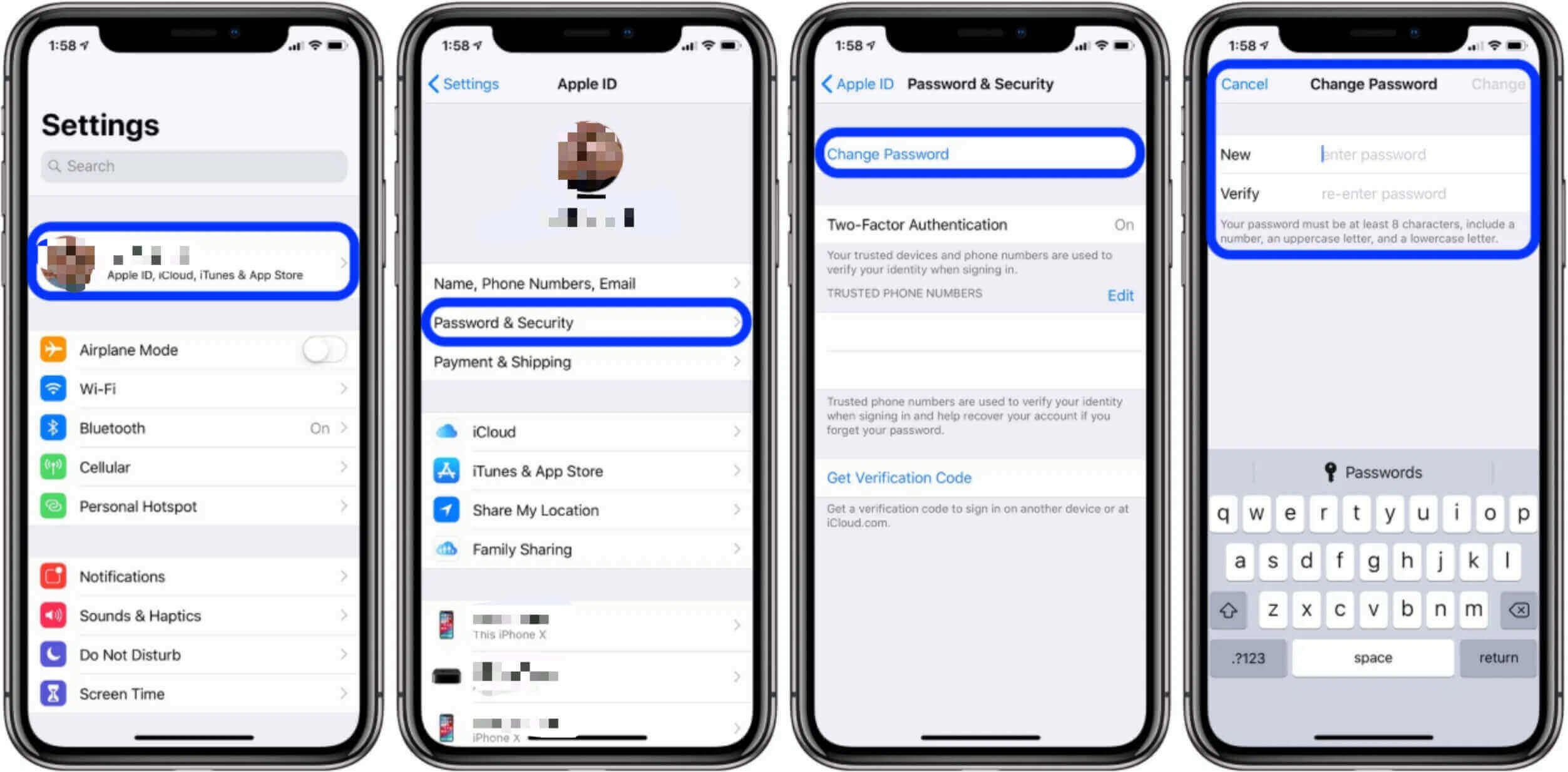  Nulstil Apple ID-adgangskode på iPhone