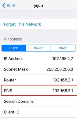 ændr DNS på telefonen