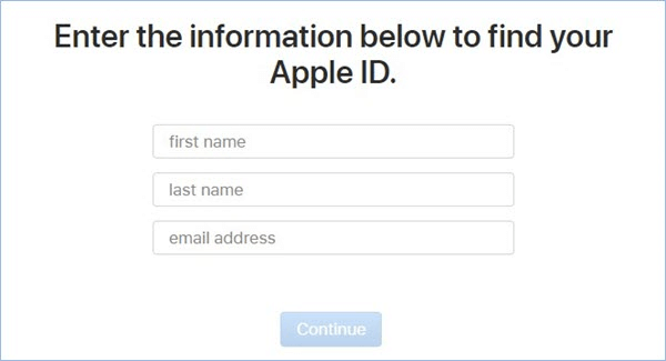 Indtast Apple ID-kontonummer og adgangskode