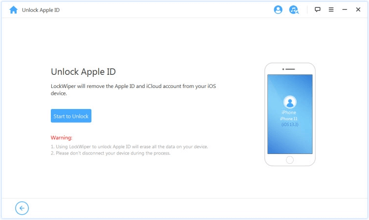 Start oplåsning af Apple ID