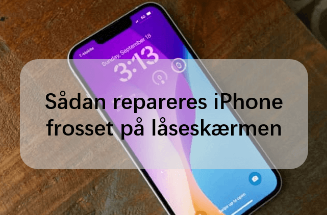 iPhone frosset på låseskærm