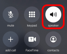 iPhone højtalertilstand