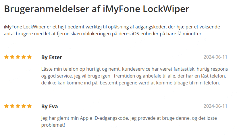 brugeranmeldelser af iMyFone LockWiper