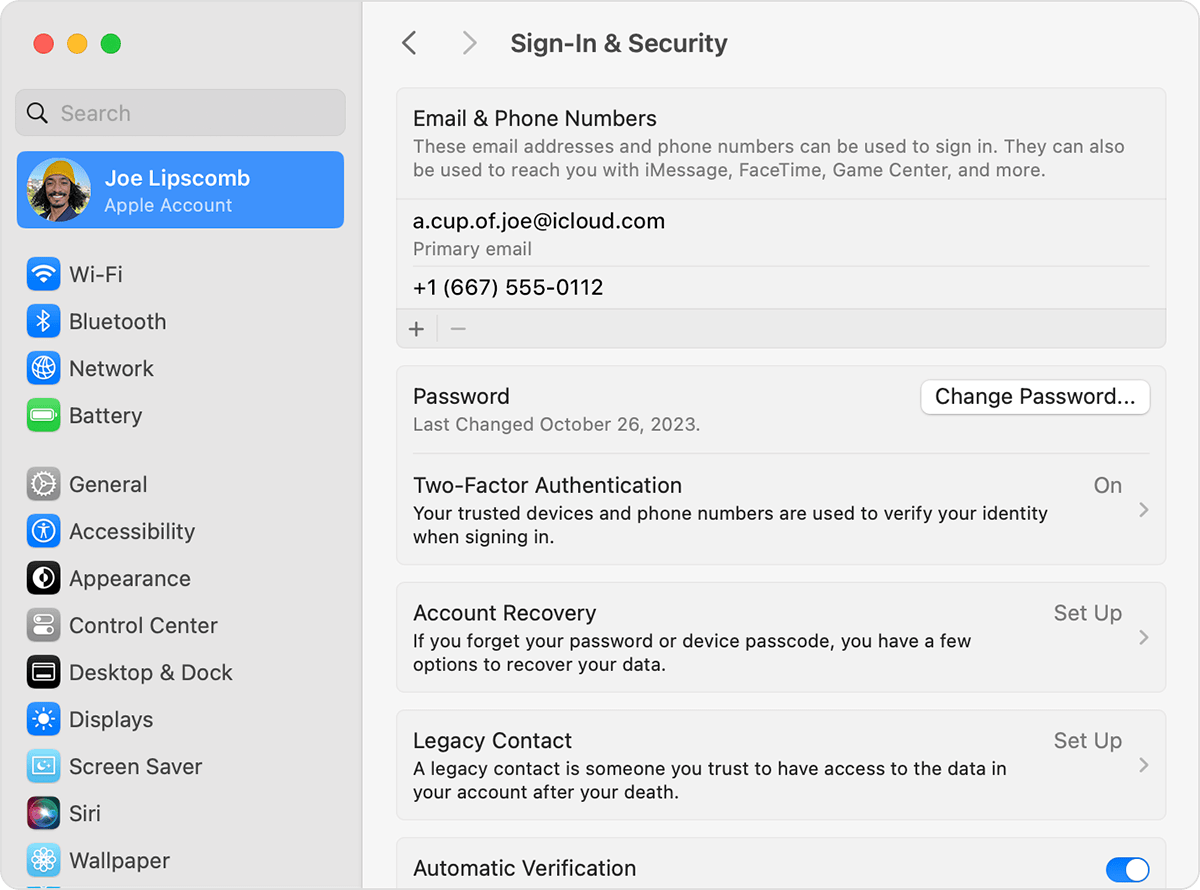 Nulstil Apple ID-adgangskode på Mac