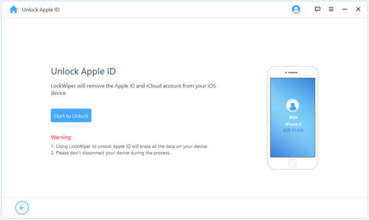 Start med at fjerne Apple ID for at låse iCloud op