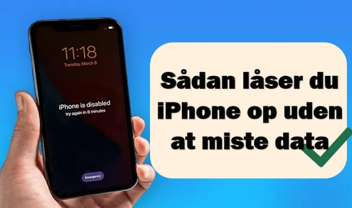 Hvordan låser man iPhone op uden at miste data? - Hurtigt og effektivt