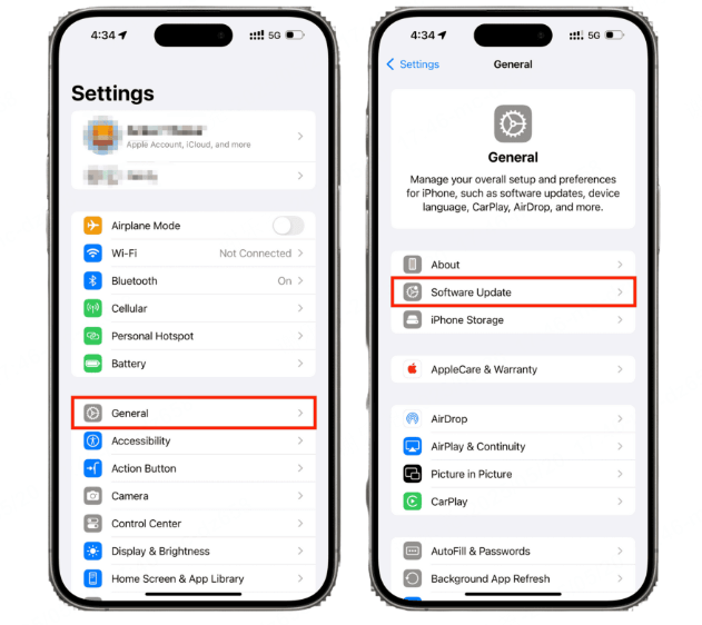 Opdater iPhone-softwaren