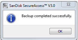 sikkerhedskopiering af sandisk secureaccess lykkedes