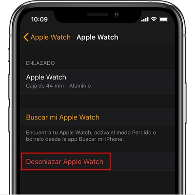 Desenlazar Apple Watch de iPhone