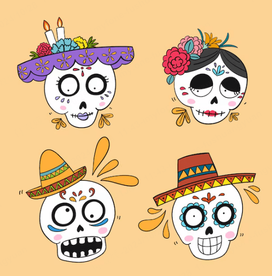 Día de los muertos dibujos