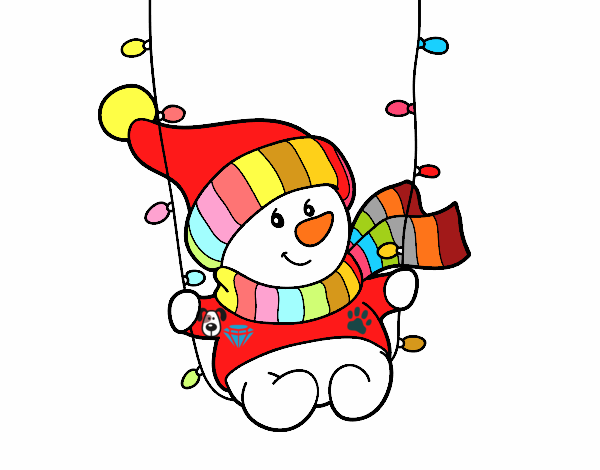 Dibujos de Navidad: Muñeco de Nieve