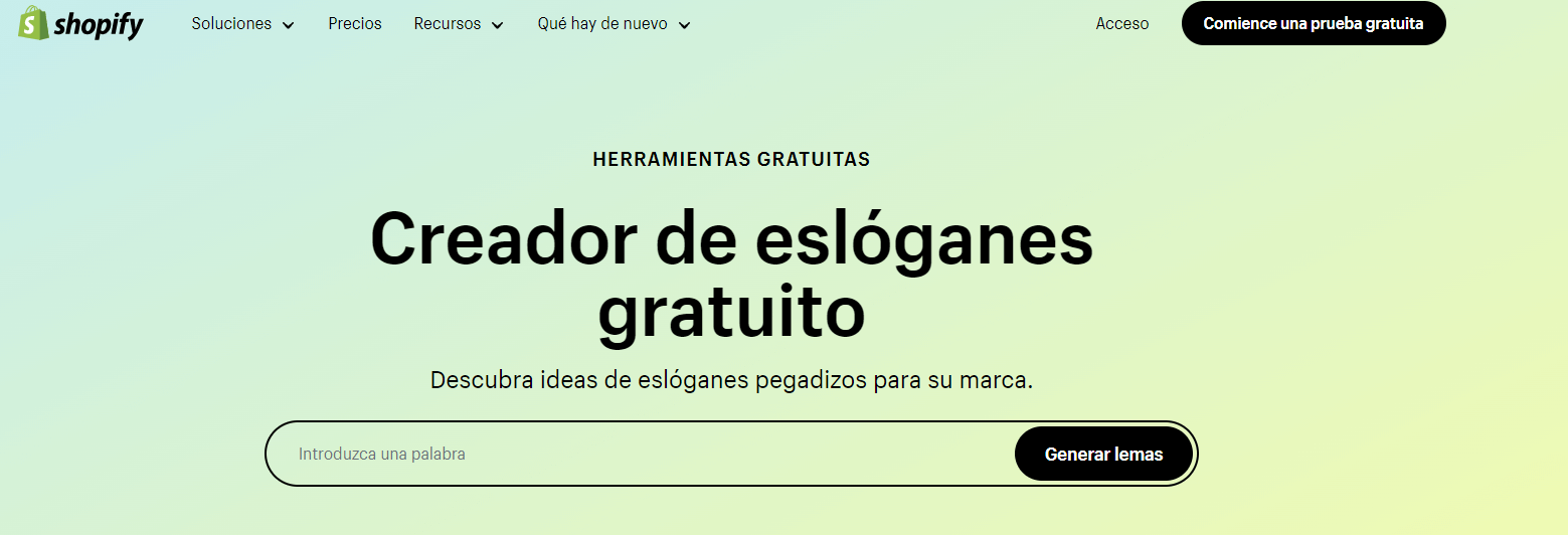 generador de eslogan-Shopify