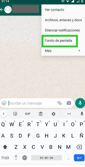 poner fondo de pantalla en WhatsApp