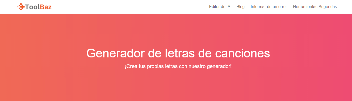 creador de letras de canción Online- ToolBaz Lyric Generator