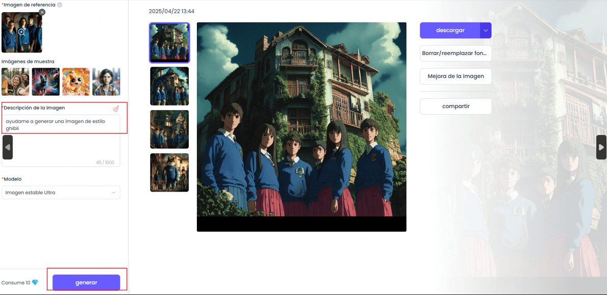 generar estilo Ghibli
