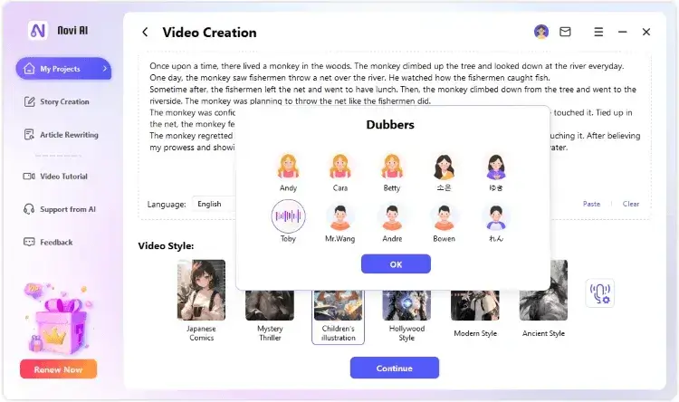 Configura los ajustes de Novi AI 