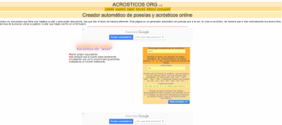 Generador de acrosticos-Acrósticos ORG