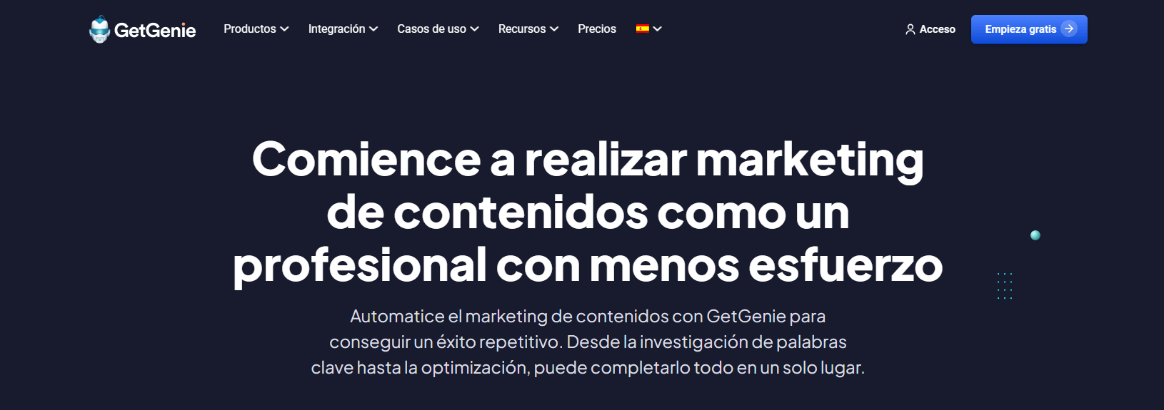 creador de contenidos en redes sociales-GetGenie.ai