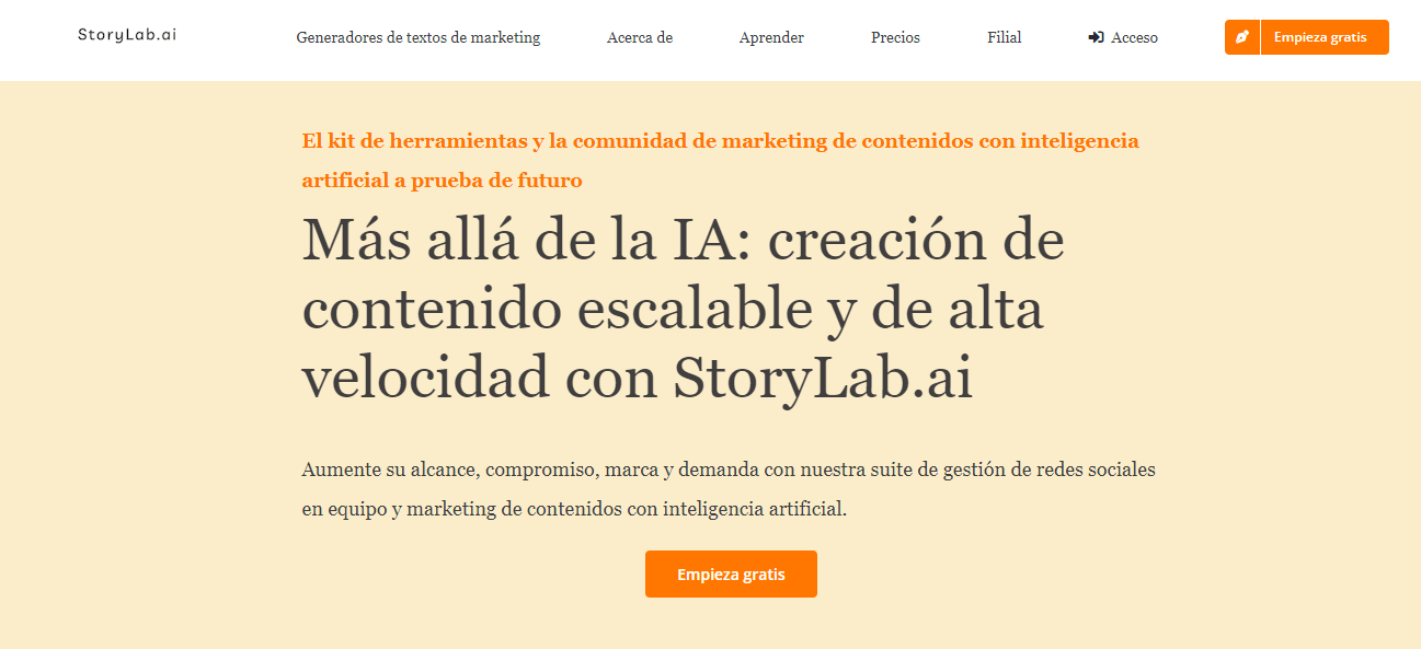 Generador de contenido en redes sociales-StoryLab.ai