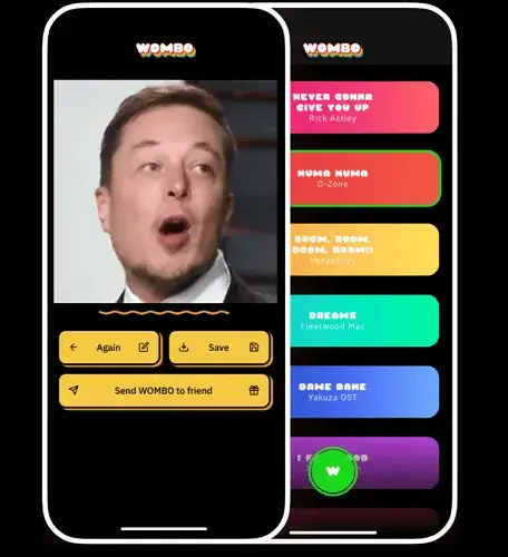 hacer cantar una foto con Wombo AI App