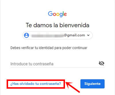 Restablecer y recuperar la contraseña olvidada de Google